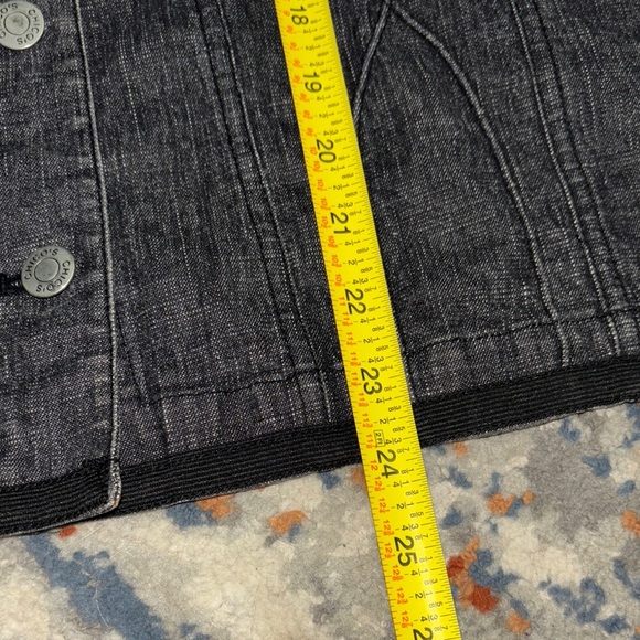 Chico's Black Jean Jacket Classic Cropped Design - Picture 7 of 11